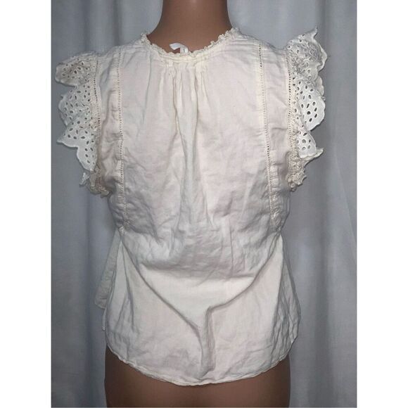Beautiful APiece Apart cream short sleeve top SIZE 0 GOOD CONDITION (size detai - Picture 8 of 9